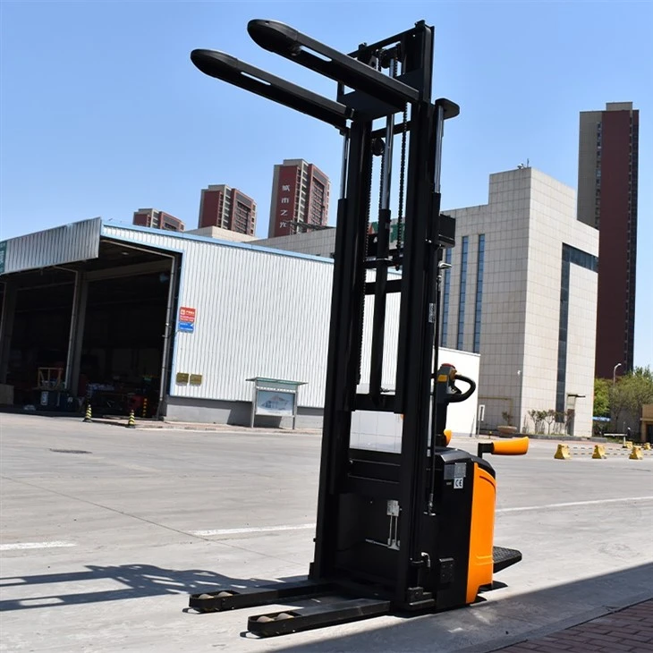 Electric Stacker Truck With Rider Platform